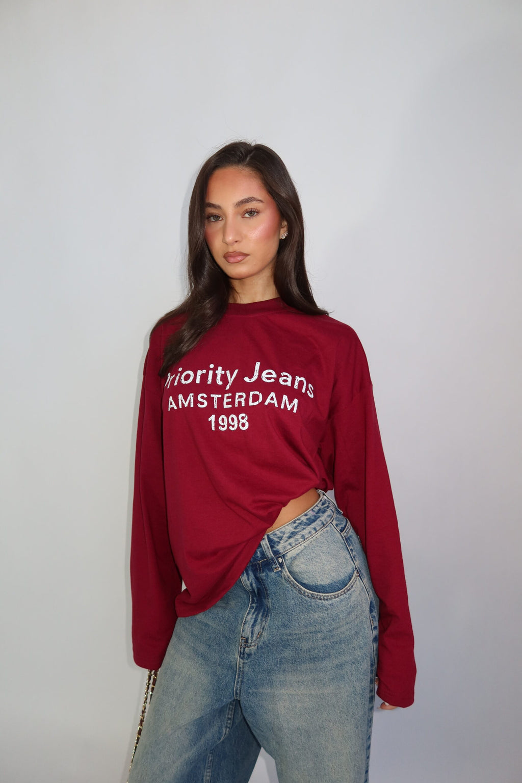 Priority red longsleeve