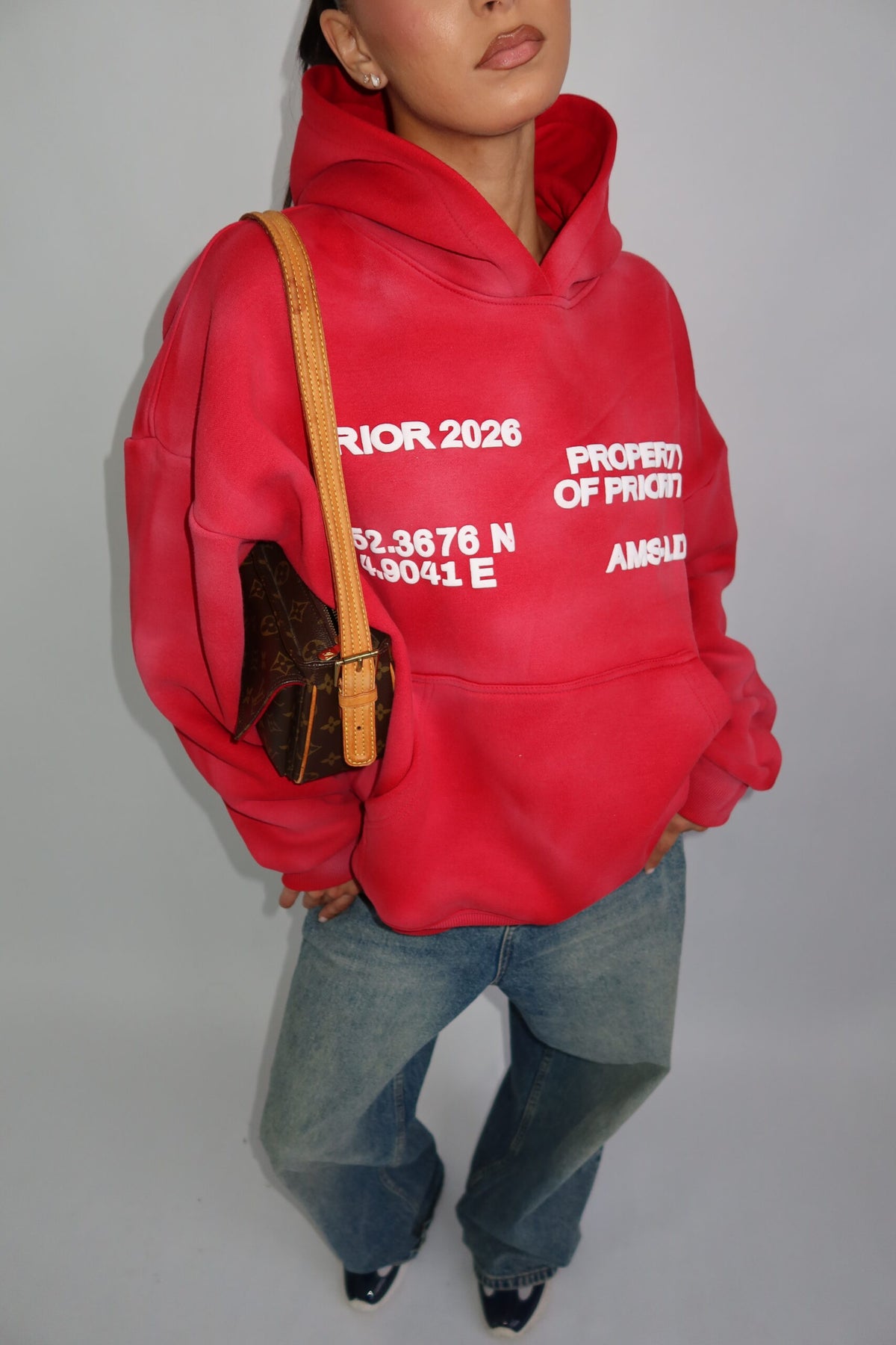 Priority hoodie red