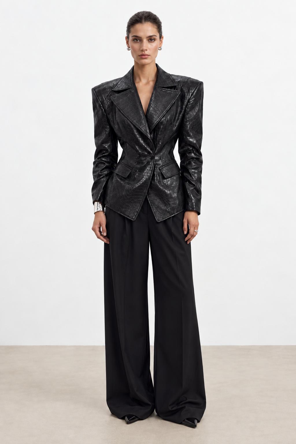 Noir Croc Blazer