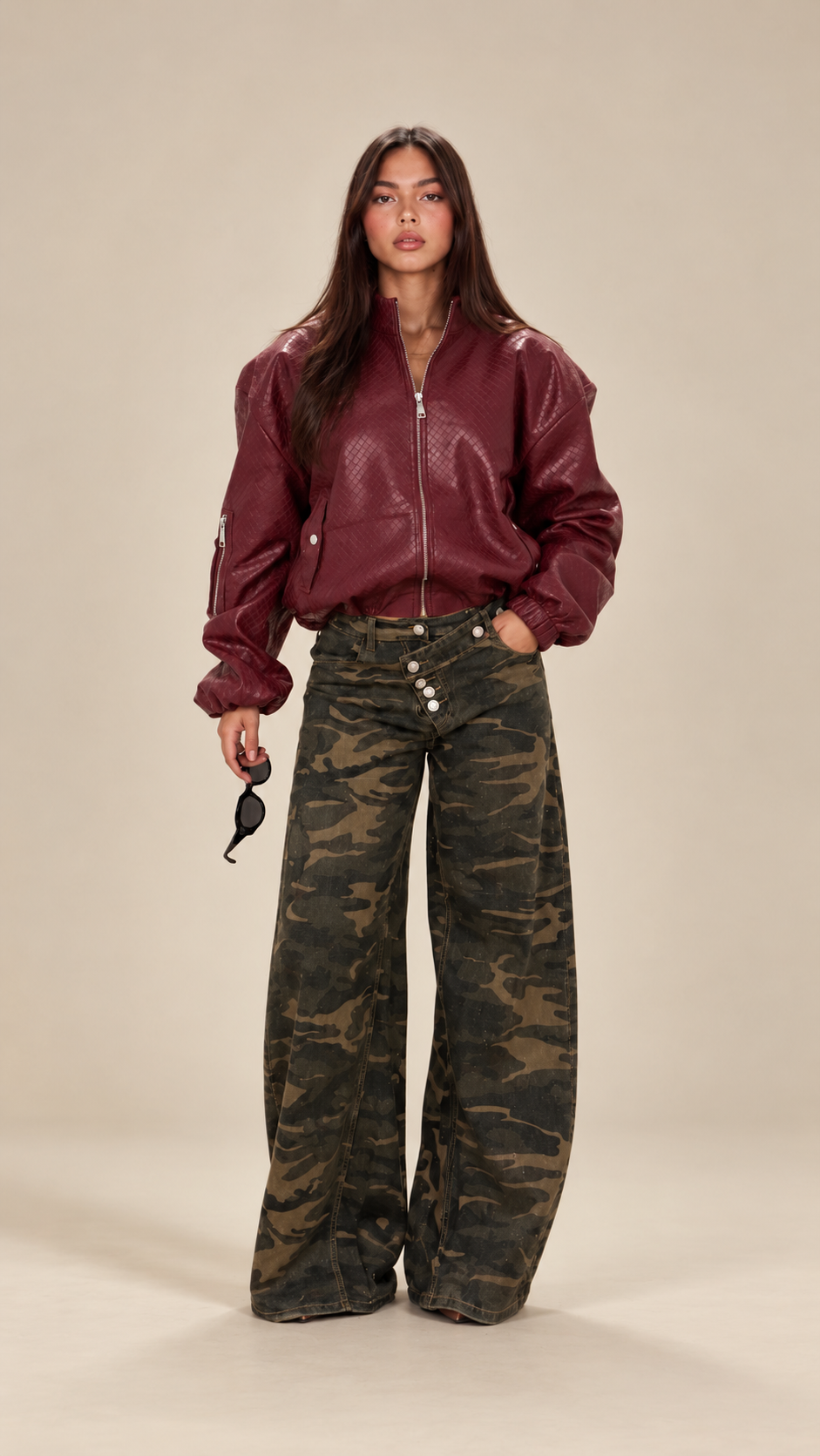Cargo button pants