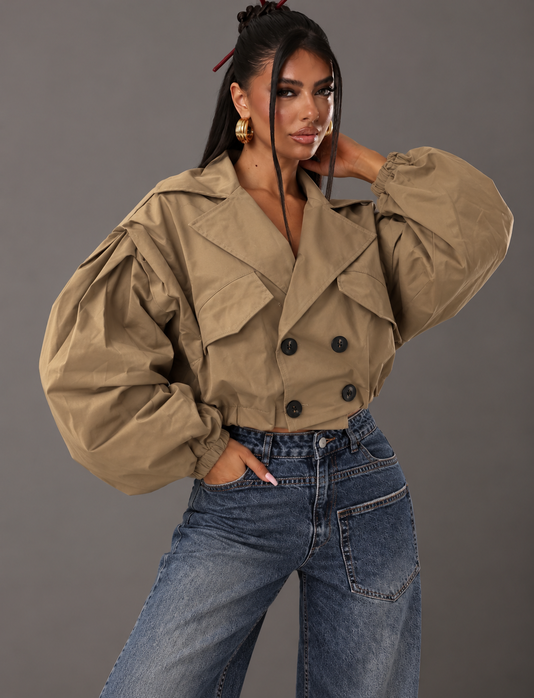 Sienna Cropped Trench