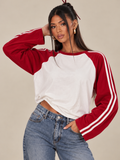 Dorna longsleeve rood/wit