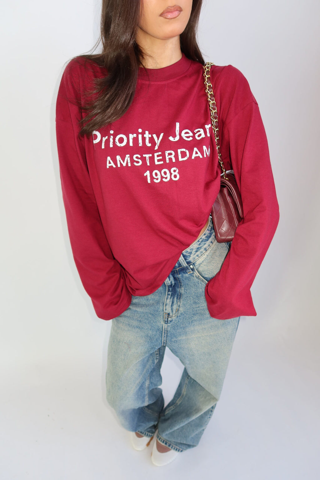 Priority red longsleeve