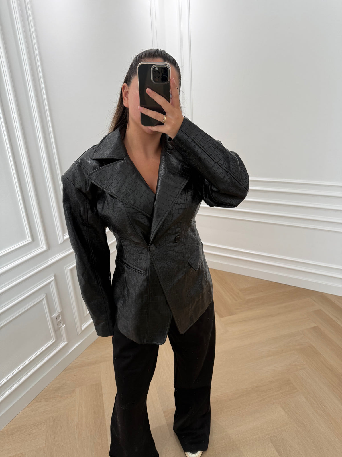 Noir Croc Blazer