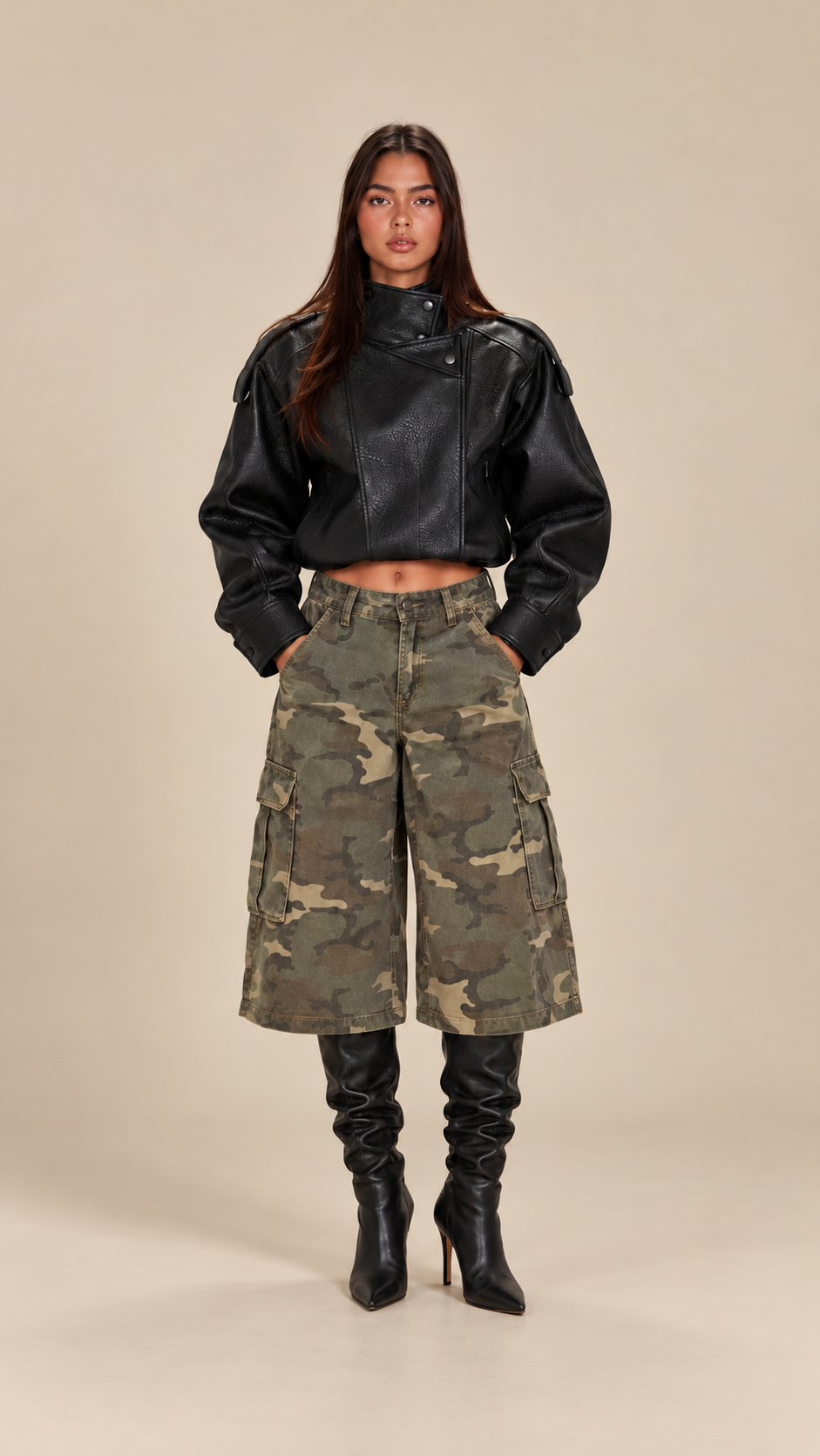 Cargo capri pants
