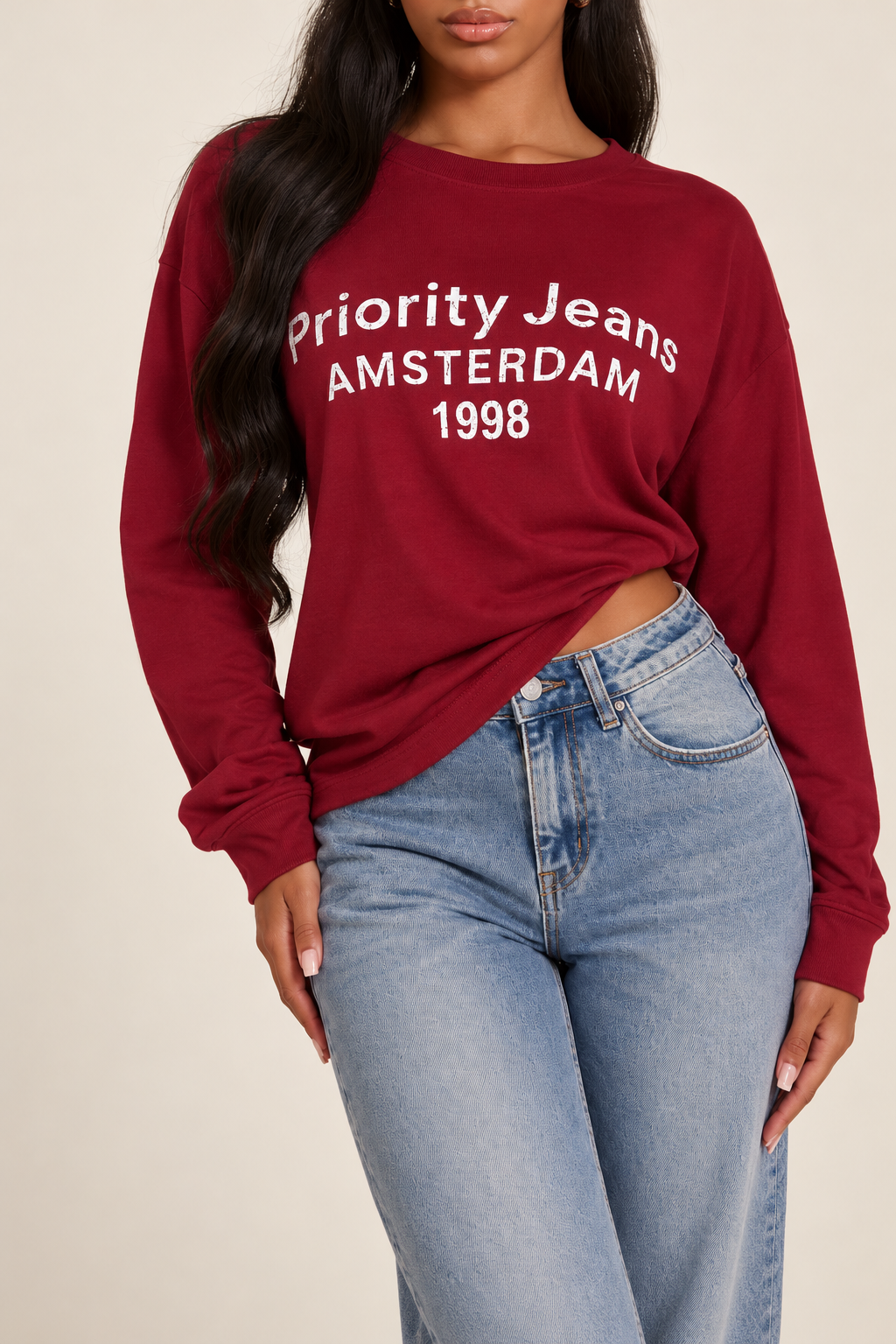 Priority red longsleeve