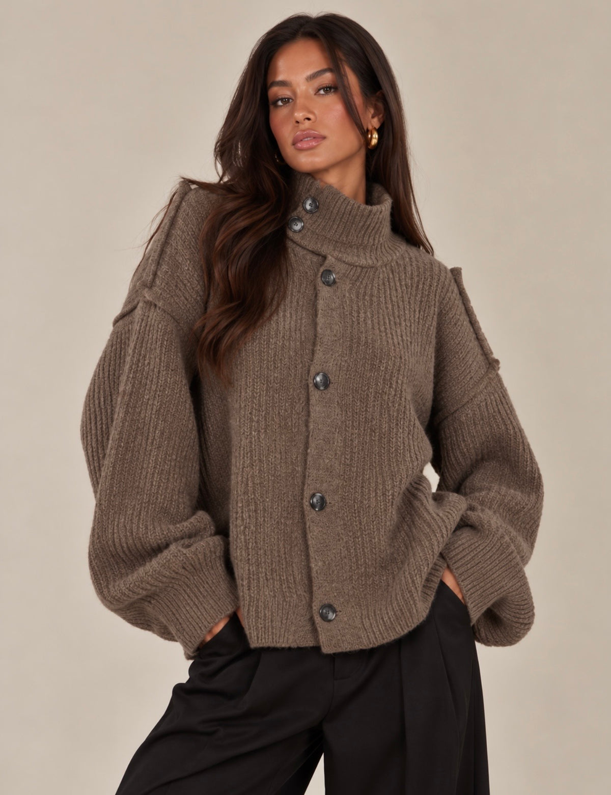 Amaya trui taupe